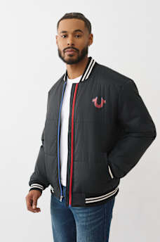 TWO-TONE ZIP PUFFER JACKET , image 4