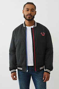 TWO-TONE ZIP PUFFER JACKET , image 1