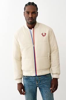 TWO-TONE ZIP PUFFER JACKET , image 1