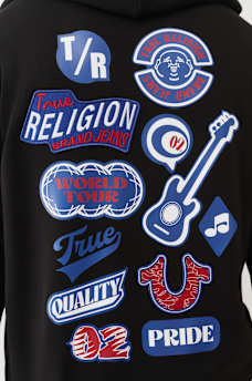 EMBROIDERED PATCH HORSESHOE ZIP HOODIE, image 5