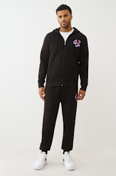 EMBROIDERED PATCH HORSESHOE ZIP HOODIE, image 6