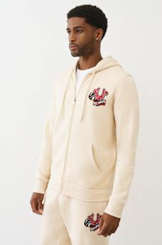 EMBROIDERED PATCH HORSESHOE ZIP HOODIE, image 3