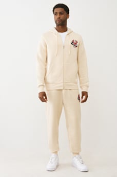 EMBROIDERED PATCH HORSESHOE ZIP HOODIE, image 6