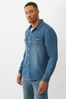 CHAMBRAY HORSESHOE LONG SLEEVE, image 3