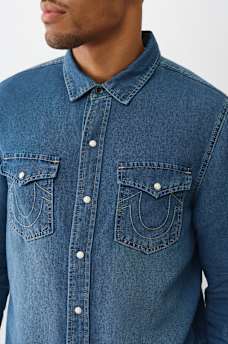 CHAMBRAY HORSESHOE LONG SLEEVE, image 4