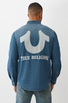 CHAMBRAY HORSESHOE LONG SLEEVE, image 1