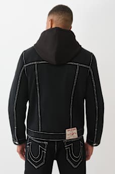 JESSE DENIM HOODIE TRUCKER JACKET, image 2