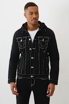JESSE DENIM HOODIE TRUCKER JACKET, image 6