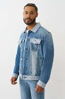 REWORKED DENIM TRUCKER JACKET, image 3