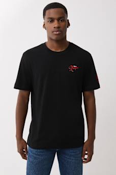FLOCKED RETRO LOGO TEE