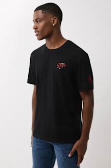 FLOCKED RETRO LOGO TEE
