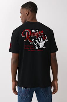 FLOCKED RETRO LOGO TEE