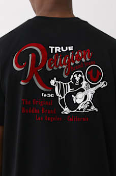 FLOCKED RETRO LOGO TEE