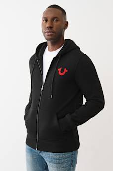 FLOCKED HORSESHOE ZIP HOODIE, image 3