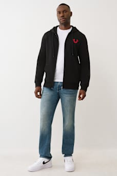 FLOCKED HORSESHOE ZIP HOODIE, image 5