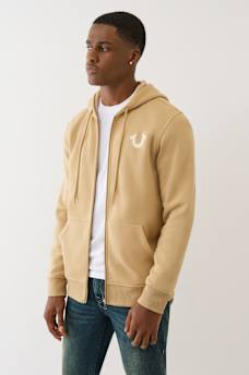 FLOCKED HORSESHOE ZIP HOODIE, image 3