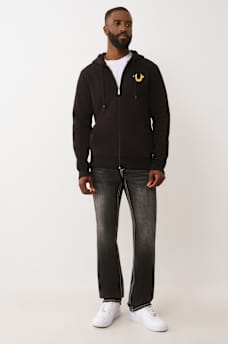 BIG FOIL HORSESHOE ZIP HOODIE, image 6