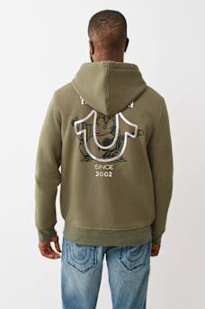 BIG FOIL HORSESHOE ZIP HOODIE, image 5