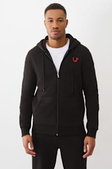 SUDADERA CON CAPUCHA Y CIERRE BORDADA DE TRUE RELIGION, image 2