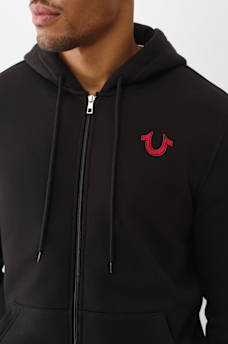 SUDADERA CON CAPUCHA Y CIERRE BORDADA DE TRUE RELIGION, image 4