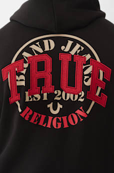 SUDADERA CON CAPUCHA Y CIERRE BORDADA DE TRUE RELIGION, image 1
