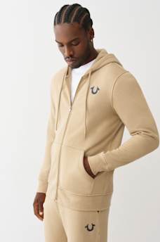 SUDADERA CON CAPUCHA Y CIERRE BORDADA DE TRUE RELIGION, image 3