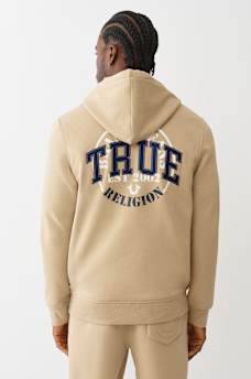 SUDADERA CON CAPUCHA Y CIERRE BORDADA DE TRUE RELIGION, image 1