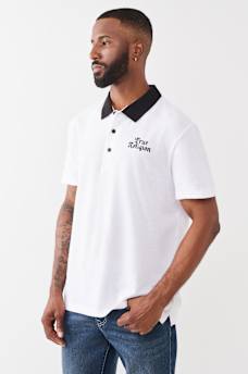 CONTRAST COLLAR LOGO POLO SHIRT