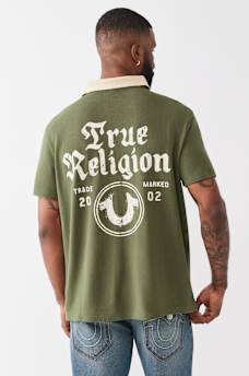 CONTRAST COLLAR LOGO POLO SHIRT