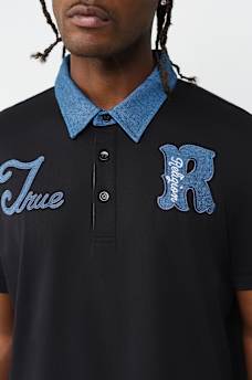 DENIM JERSEY POLO, image 2