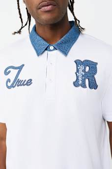 DENIM JERSEY POLO, image 2