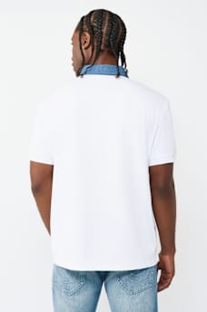 DENIM JERSEY POLO, image 4