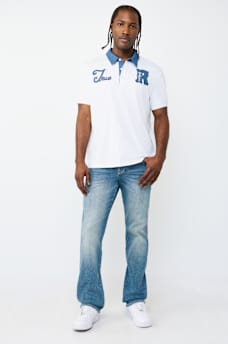 DENIM JERSEY POLO, image 5