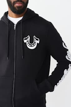 DIAGONAL LOGO ZIP HOODIE, image 2