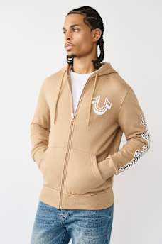 DIAGONAL LOGO ZIP HOODIE, image 3
