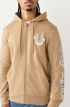 DIAGONAL LOGO ZIP HOODIE, image 4