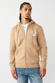 DIAGONAL LOGO ZIP HOODIE, image 1