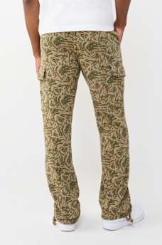 CAMO ALLOVER PRINT CARGO FLEECE PANT