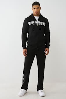 GLOSSY ARCHED LOGO ZIP HOODIE, image 6