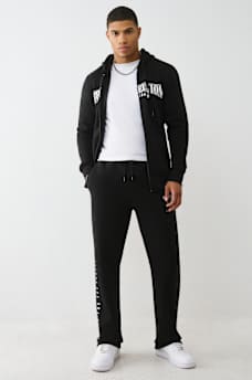 GLOSSY ARCHED LOGO ZIP HOODIE, image 7