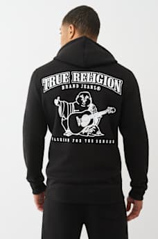 GLOSSY ARCHED LOGO ZIP HOODIE, image 1