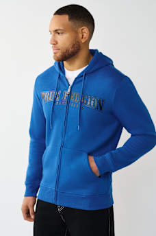GLOSSY ARCHED LOGO ZIP HOODIE, image 4