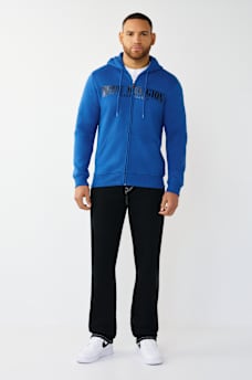 GLOSSY ARCHED LOGO ZIP HOODIE, image 6