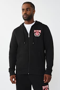 SUDADERA CON CAPUCHA Y CIERRE CON HERRADURA COLLEGE, image 2