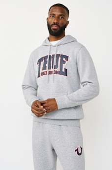 LOGO COLLEGE PULLOVER HOODIE, image 1