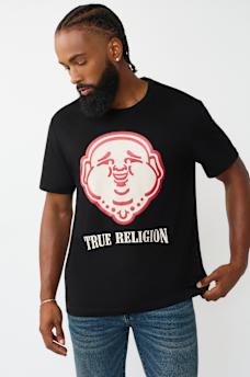 PUFF PRINT BUDDHA FACE TEE, image 1