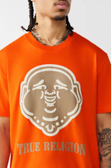 PUFF PRINT BUDDHA FACE TEE, image 1