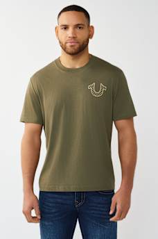 FILLED HORSESHOE SCRIPT GRAPHIC TEE