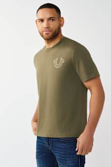 FILLED HORSESHOE SCRIPT GRAPHIC TEE