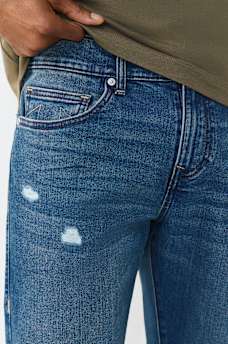 JEANS RECTOS RICKY CON RASGADOS REPARADOS, image 4